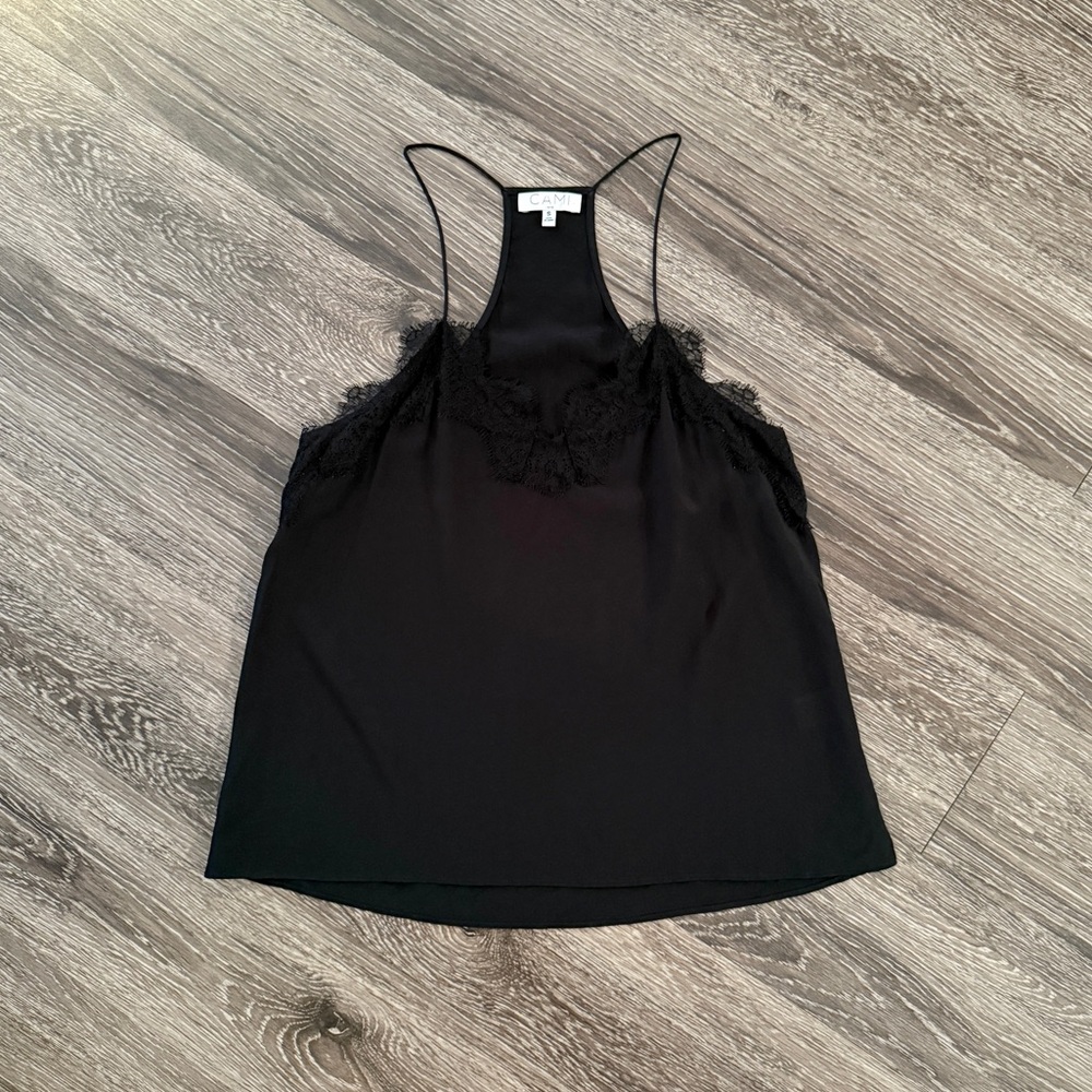 Cami NYC The Racer Top in black, size S